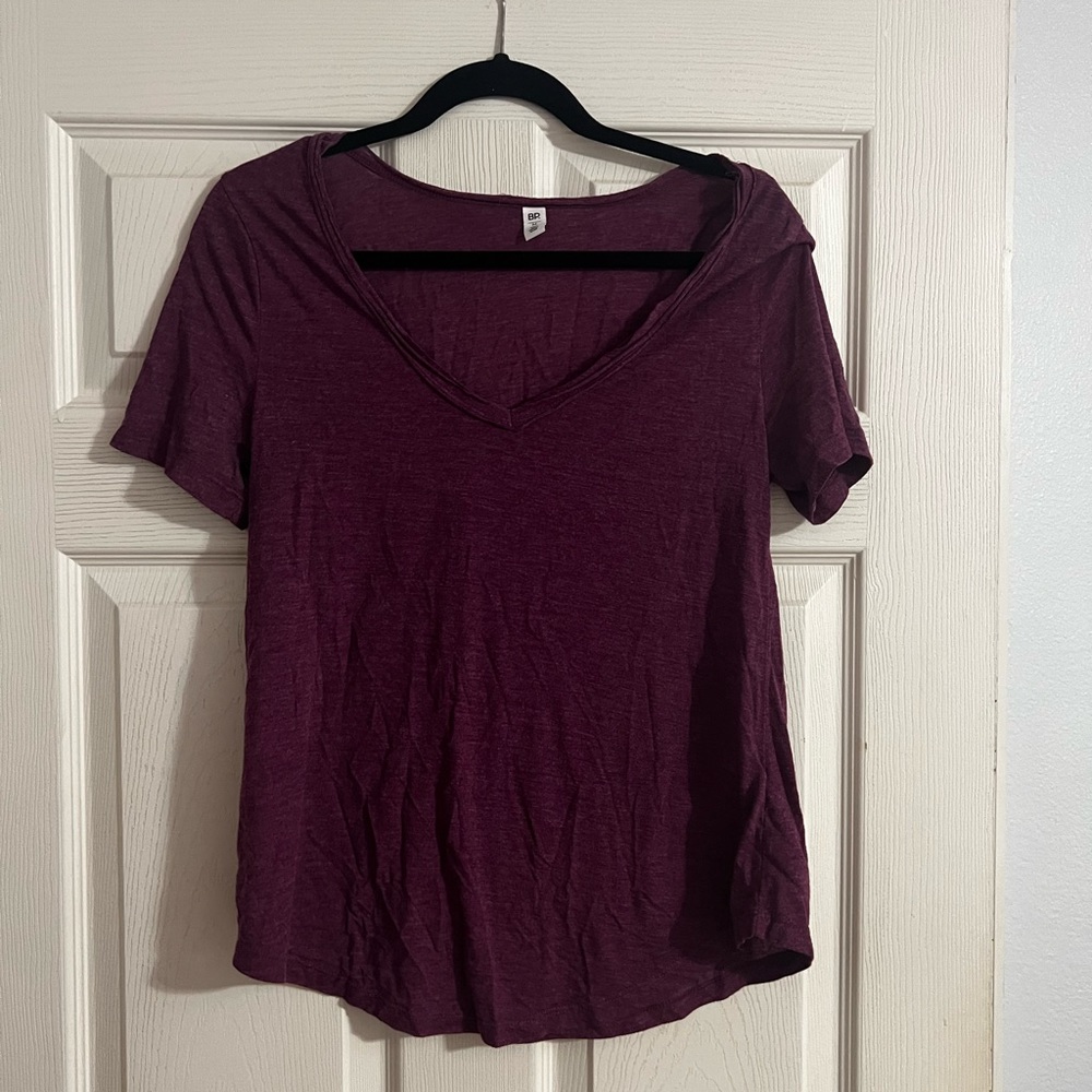 BP Maroon V-Neck T-Shirt